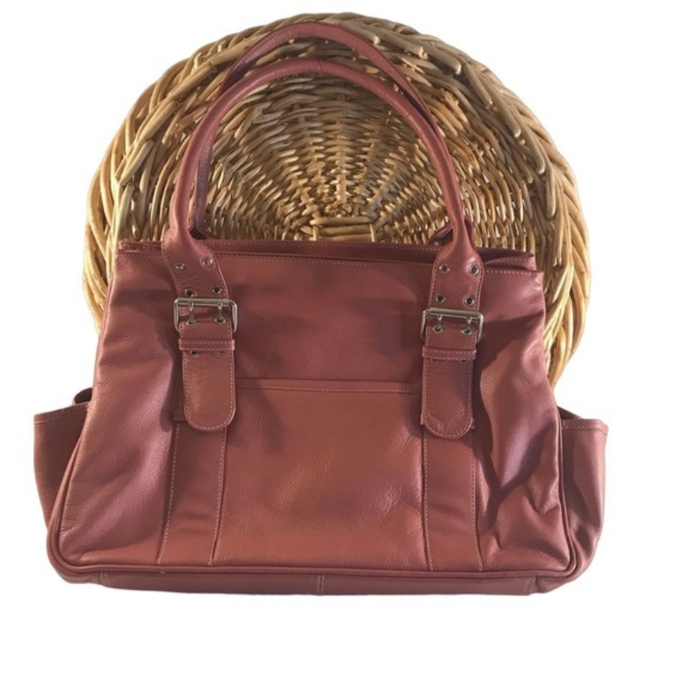 Soft Pink Leather Tote From‎ Barney’s NY